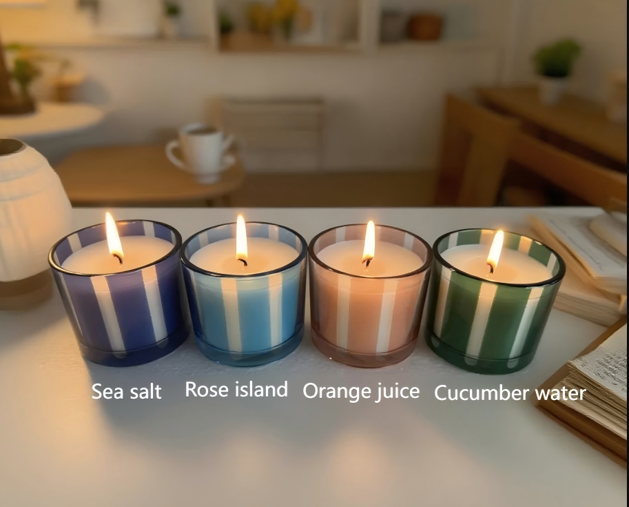 Stripe Cutout Sprayed Glass